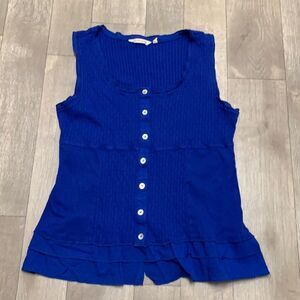 Womens Soft Surroundings Ribbed Sleeveless Top‎ Shirt
